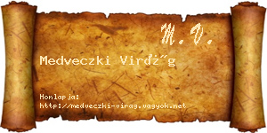 Medveczki Virág névjegykártya