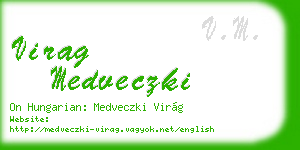 virag medveczki business card